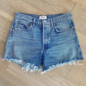 AGOLDE Parker Long Shorts organic cotton cut-offs, size 27